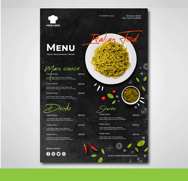 Restaurant Menu Printing service