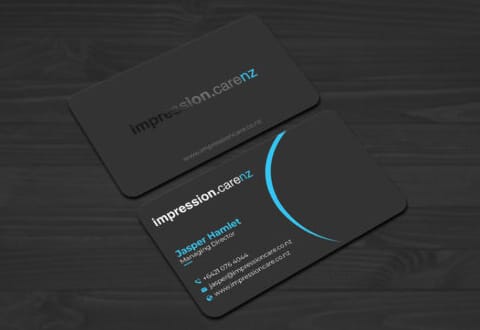 visiting card with spot uv