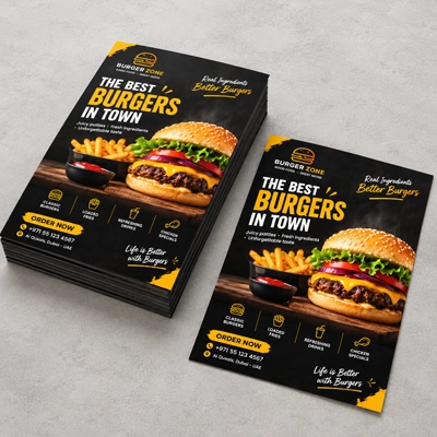 Promotional flyer printing in dubai